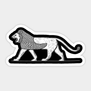 Babylonian Striding Lion from the Ishtar Gate Sticker